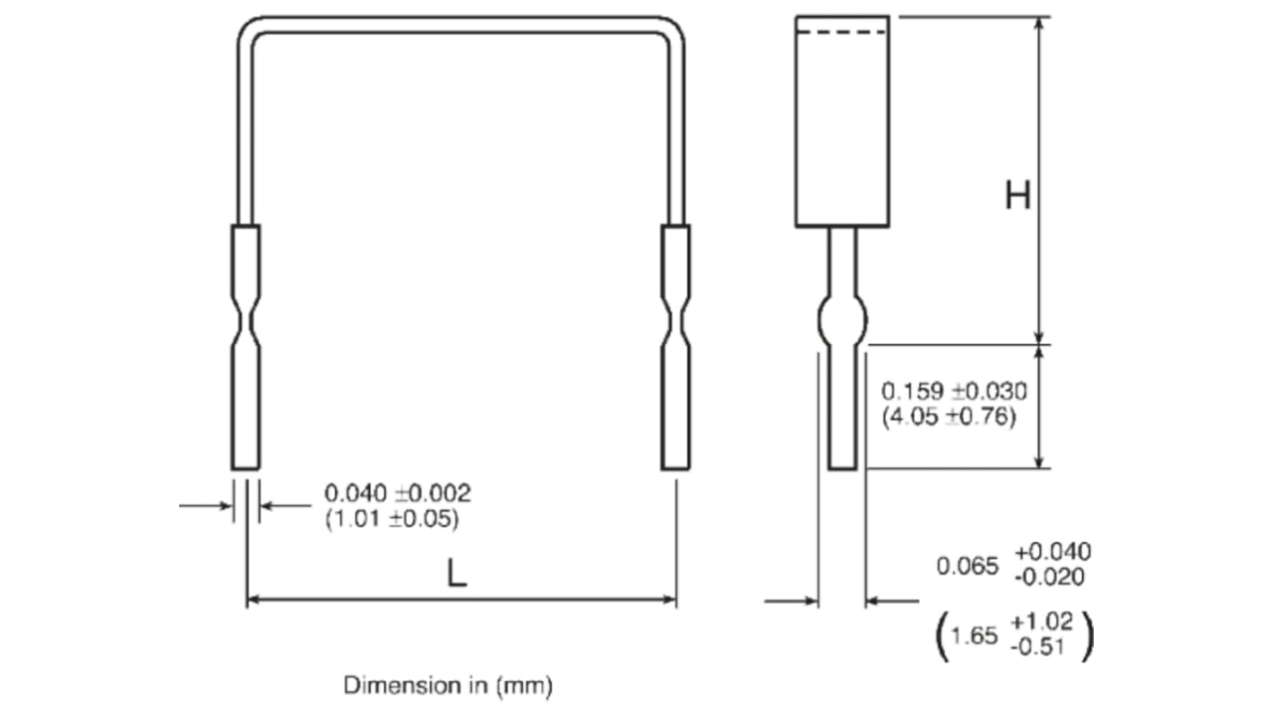 Resistenza Arcol serie MSR-1, 5mΩ, 1W, ±1%