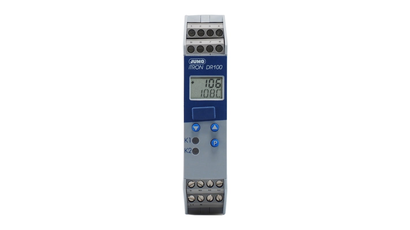 Jumo iTRON PID Temperature Controller, 2 Output Relay, 110 → 240 V ac Supply Voltage