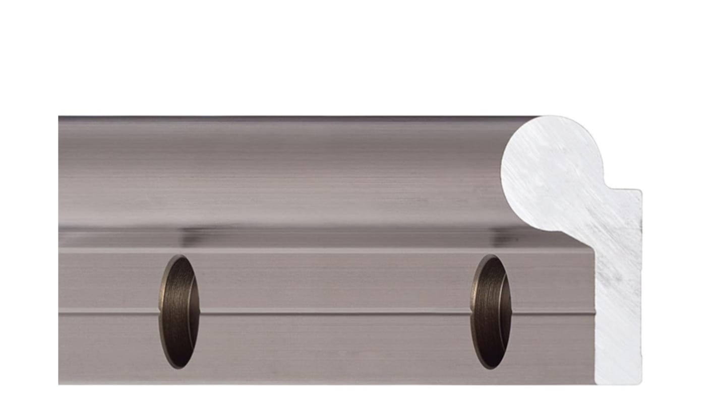 Igus Lineær styreskinne, B serie, B: 27mm, L: 600mm, Aluminium hårdeloxeret, rustfrit stål, WS-10-600