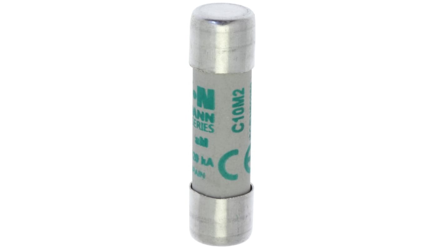 Eaton 2A Ceramic Cartridge Fuse, 10 x 38mm