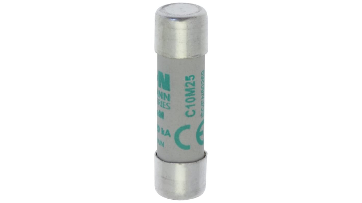 Eaton 25A Ceramic Cartridge Fuse, 10 x 38mm