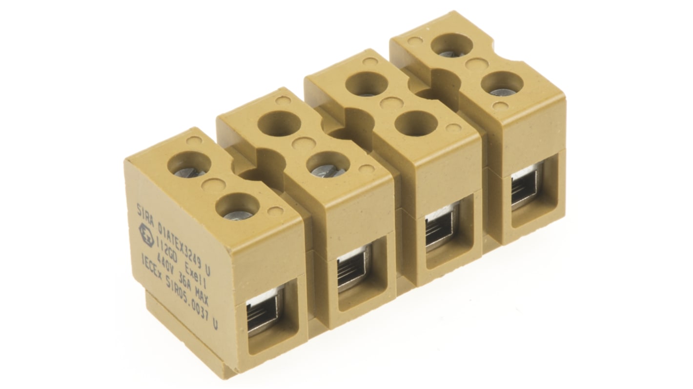 7906240000 Weidmuller SAK Series NonFused Terminal Block, 4Way, 41A
