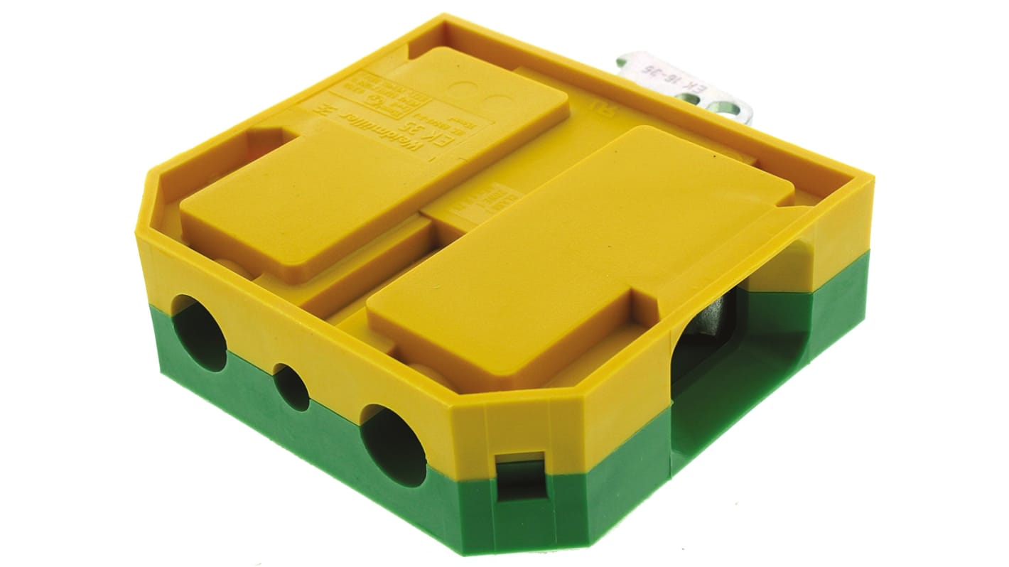 Weidmüller 2-Way EK 35 Earth Terminal Block, 6 → 2 AWG Wire, Screw Down, Nylon Housing, ATEX