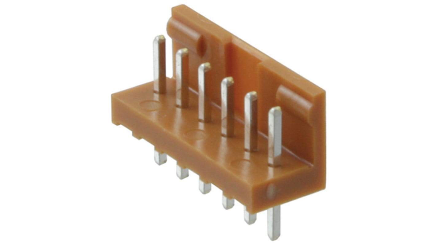 JAE IL-G Series Straight Through Hole PCB Header, 6 Contact(s), 2.5mm Pitch, 1 Row(s), Shrouded