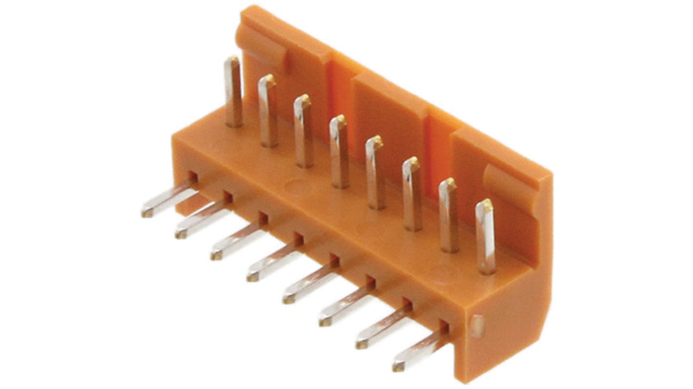 JAE IL-G Series Right Angle Through Hole PCB Header, 8 Contact(s), 2.5mm Pitch, 1 Row(s), Shrouded