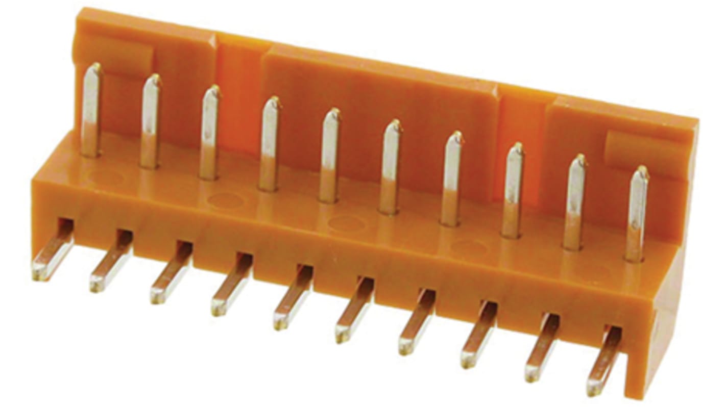 JAE IL-G Series Right Angle Through Hole PCB Header, 10 Contact(s), 2.5mm Pitch, 1 Row(s), Shrouded