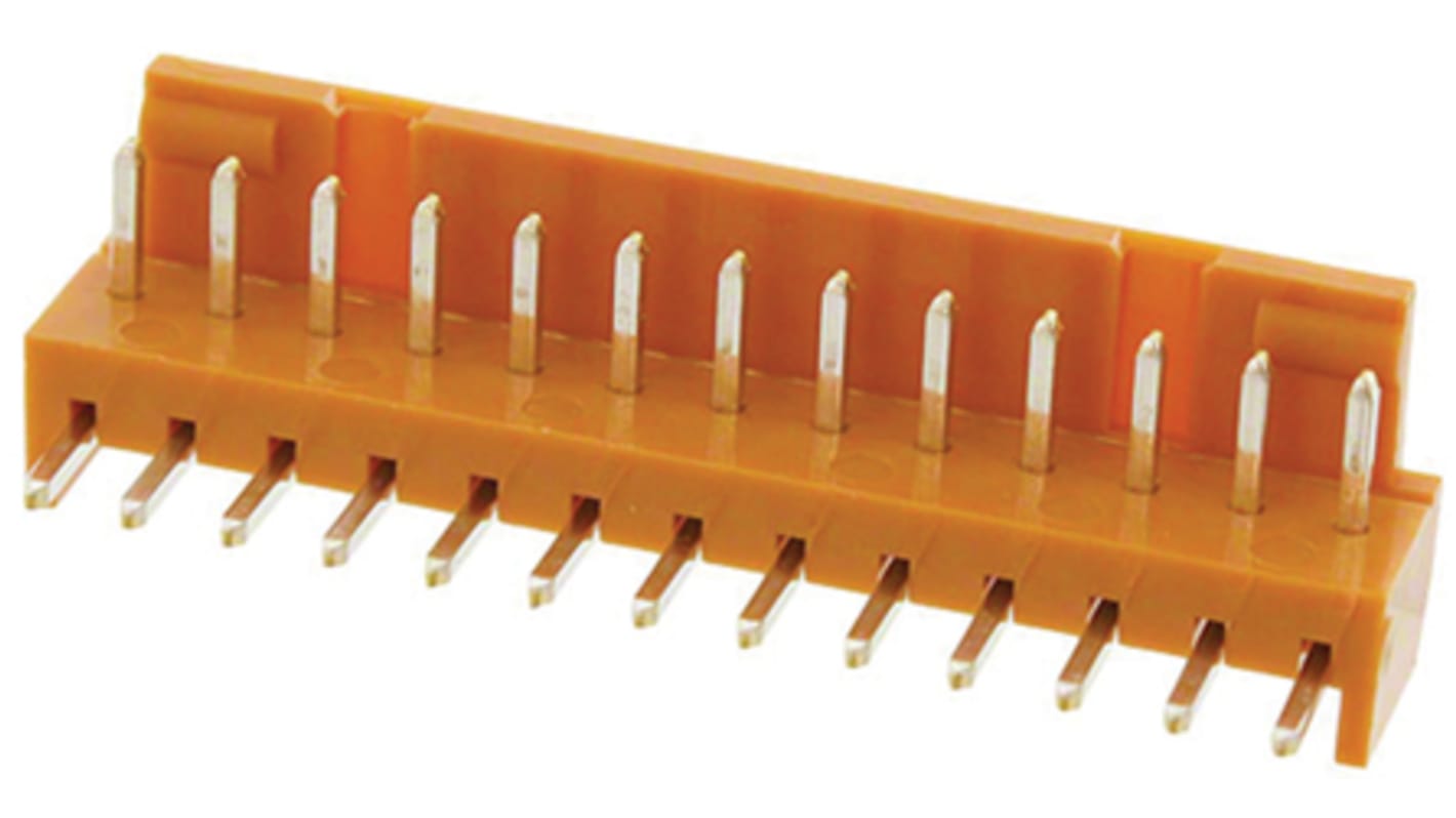 JAE IL-G Series Right Angle Through Hole PCB Header, 13 Contact(s), 2.5mm Pitch, 1 Row(s), Shrouded
