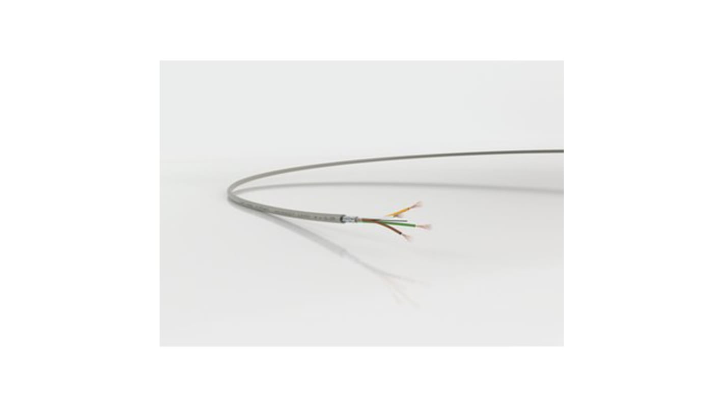 Lapp Multicore Data Cable, 0.5 mm², 10 Cores, 20 AWG, Screened, 100m, Grey Sheath