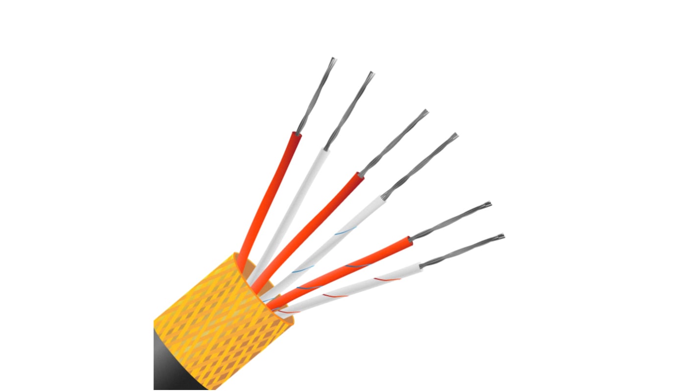 Câble capteur de températures à résistance (RTD) RS PRO, 10m, Blindé, temp.  max. +260°C, gaine PTFE
