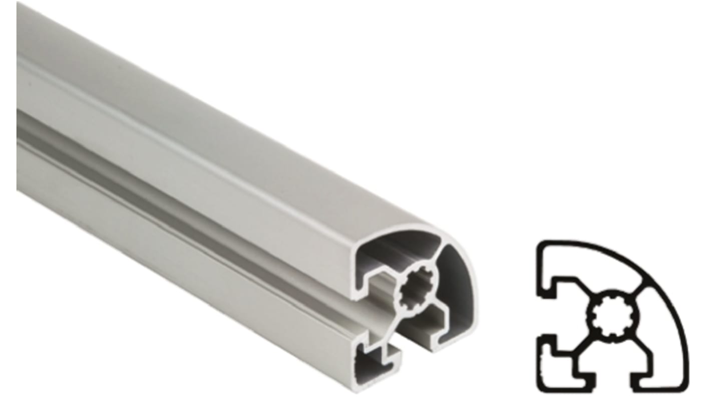 Perfil de Aluminio Plateado, perfil de 45 x 45 mm x 3000mm de longitud