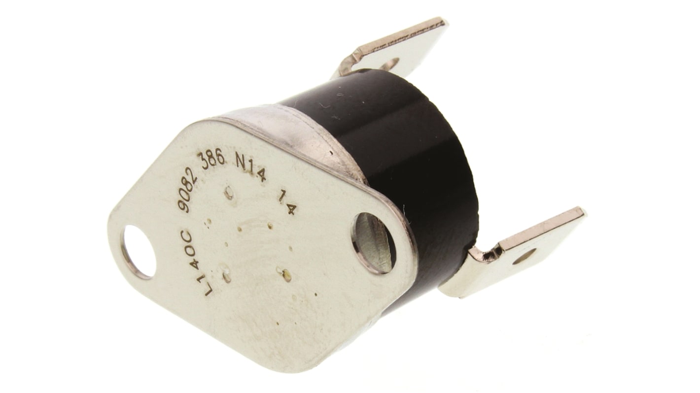 Honeywell Bi-Metallic Thermostat, Opens at 140°C, Closes at 125°C, +150°C Max, SPST, Automatic Reset, Bracket Mount