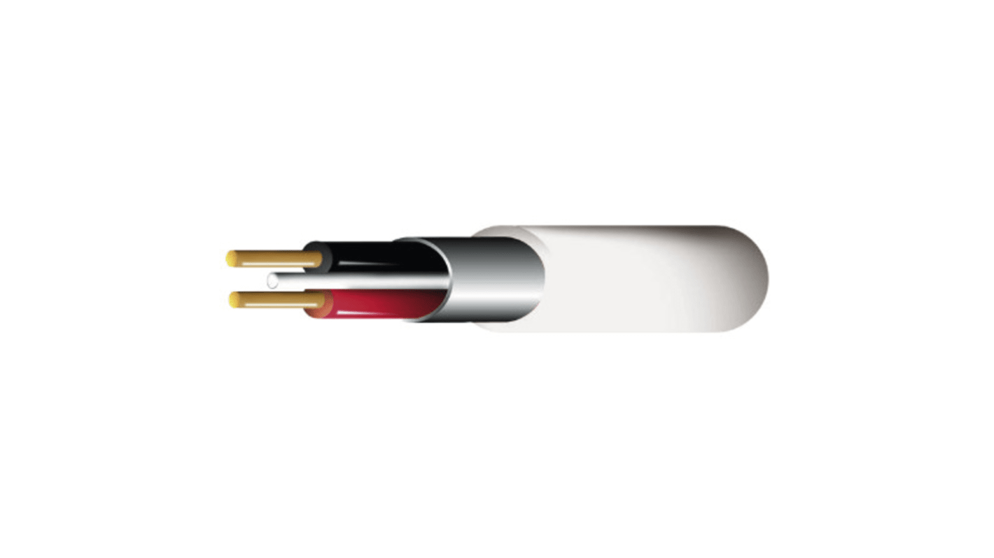 Prysmian 4 Core Power Cable, 1.5 mm², 50m, White, Fire Performance LSZH, 19.5 A, 500 V