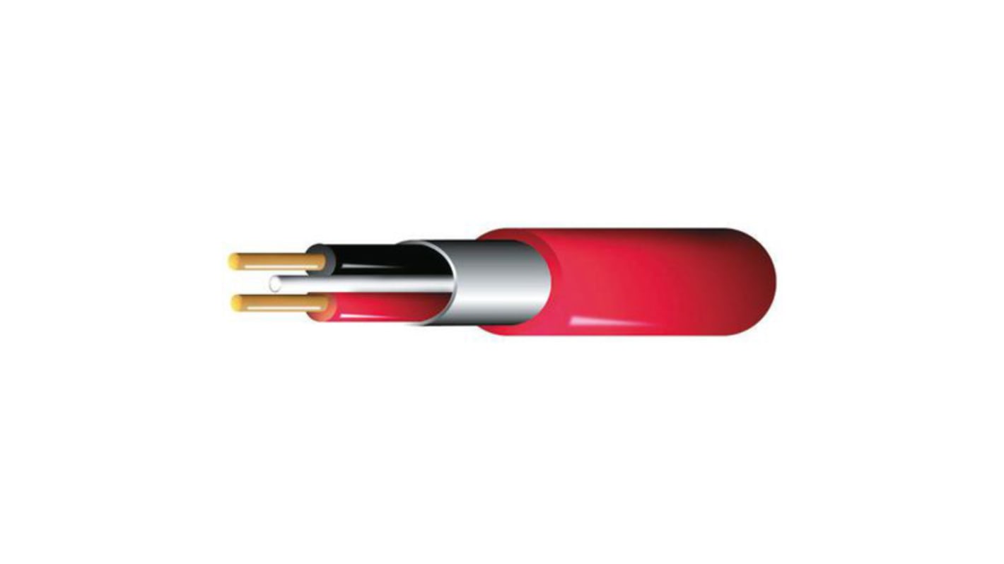 Prysmian 3 Core Power Cable, 1.5 mm², 50m, Red, Fire Performance LSZH, 19.5 A, 500 V