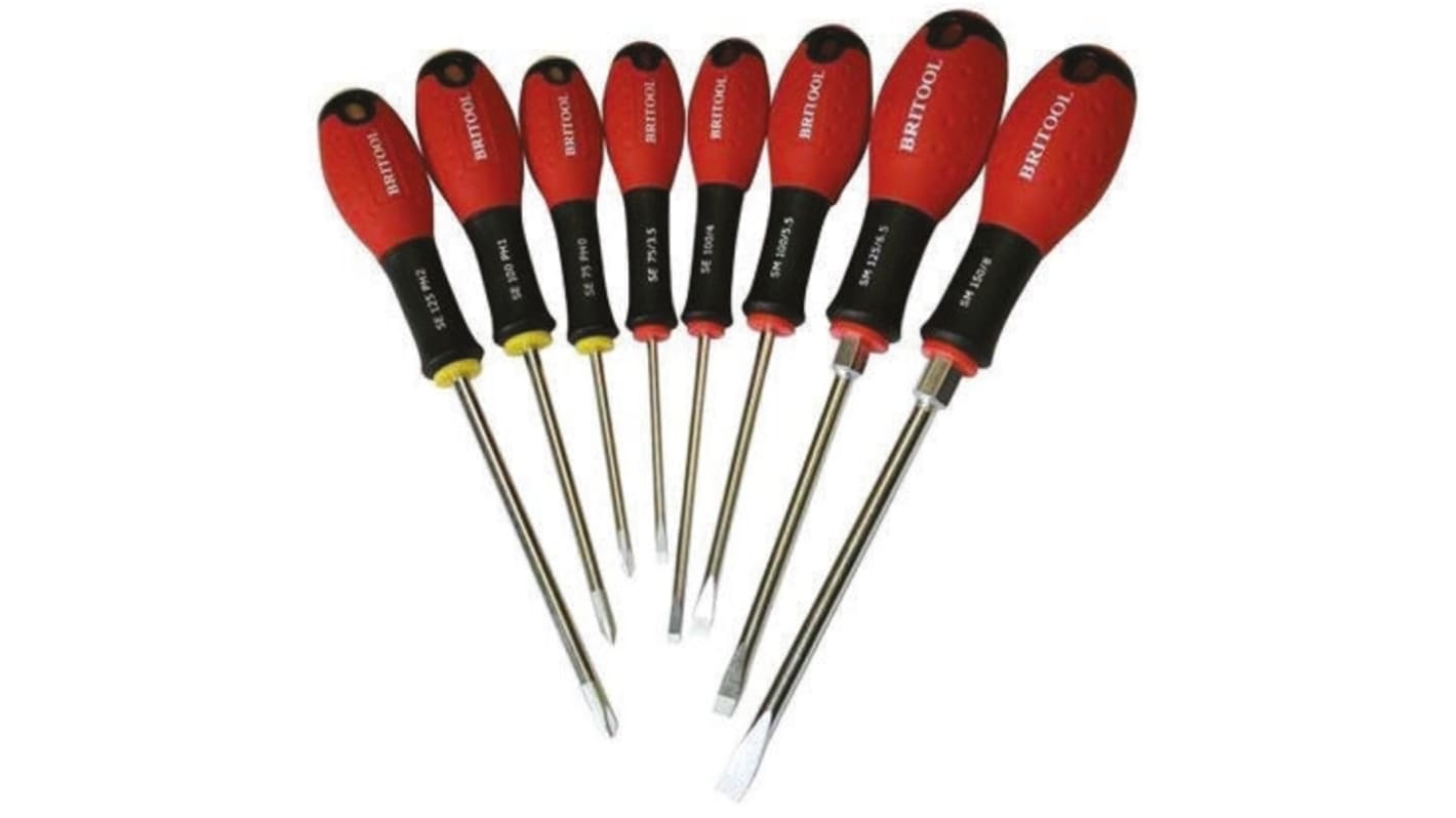 SDRIV4 | Pozidriv, Slotted Screwdriver Set, 8-Piece | RS