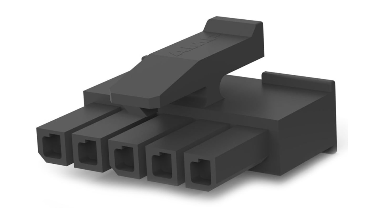 TE Connectivity Micro MATE-N-LOK Steckverbindergehäuse Buchse 3mm, 5-polig / 1-reihig Gerade, Kabelmontage für