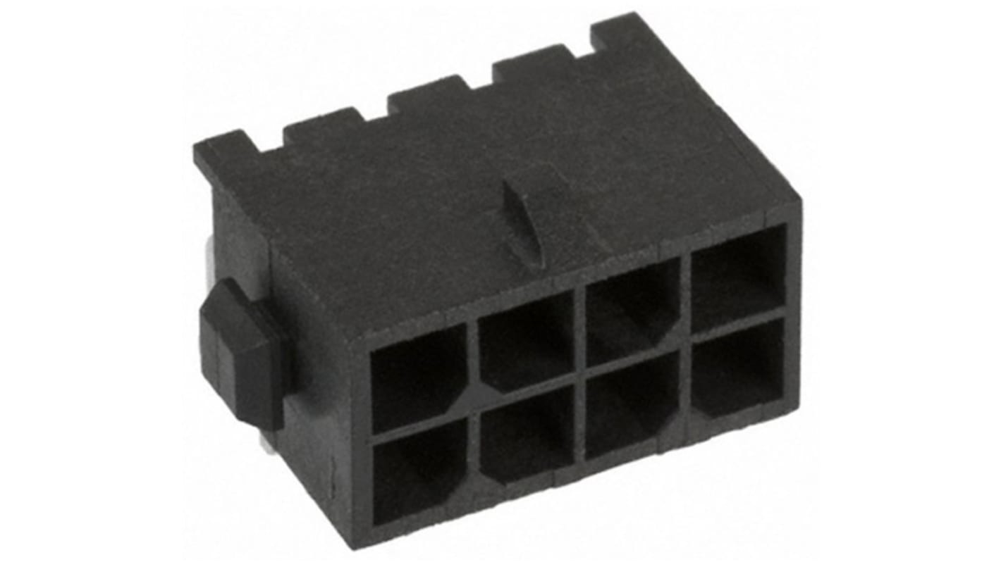 Embase pour CI TE Connectivity, Micro MATE-N-LOK, 8 pôles , 3.0mm, 2 rangées , 5.0A, Angle droit
