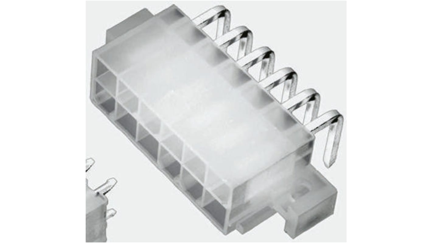 File di contatti PCB TE Connectivity, 4 vie, 2 file, passo 4.2mm