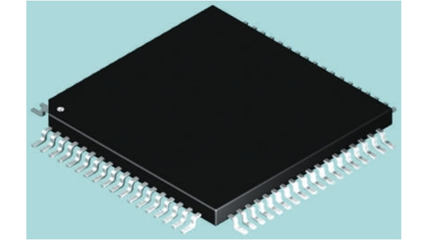 Microchip PIC18F66J65-I/PT, 8bit PIC Microcontroller, PIC18F, 41.667MHz, 96 kB Flash, 64-Pin TQFP