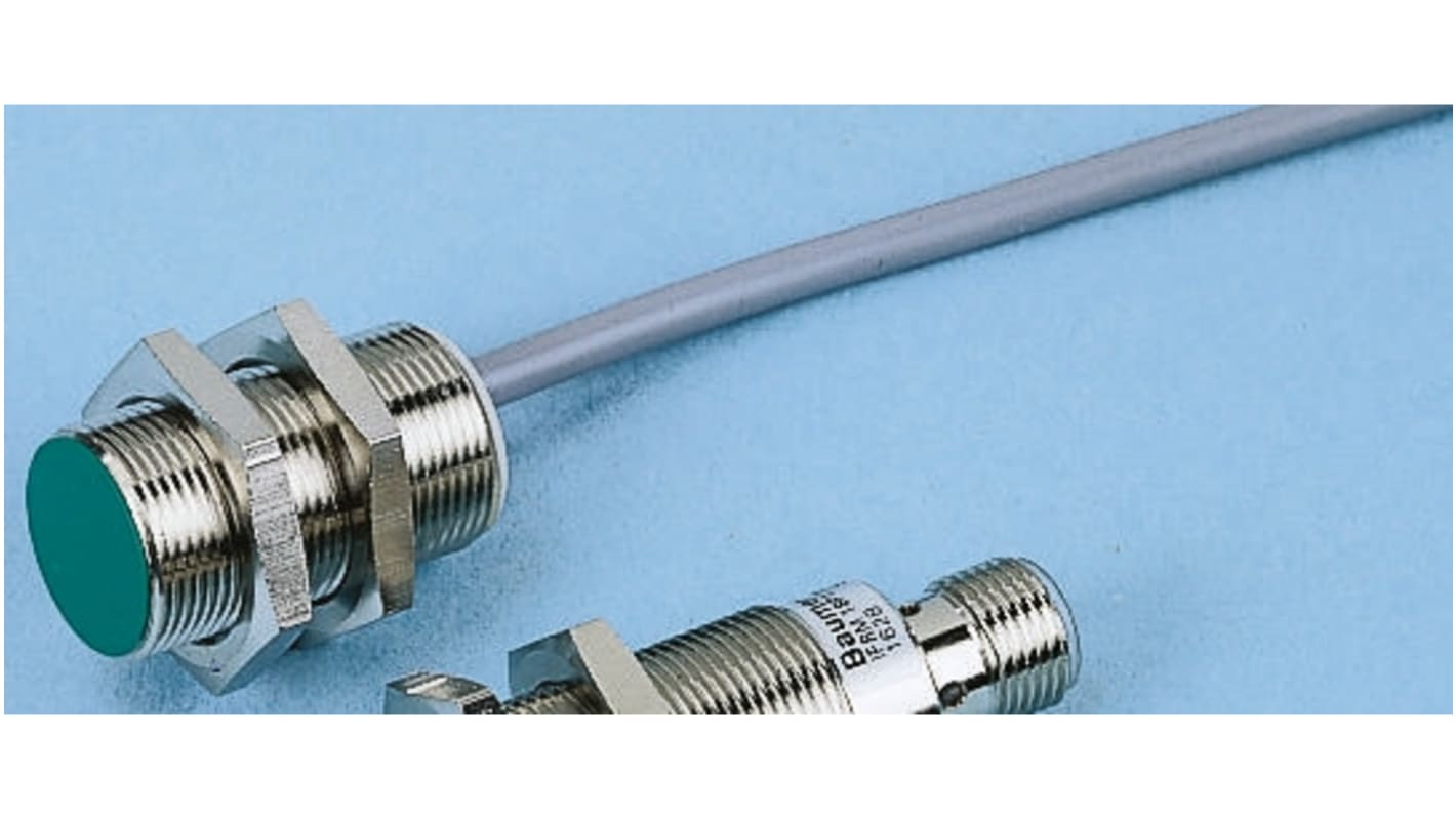 Baumer Inductive Barrel-Style Proximity Sensor, M18 x 1, 8 mm Detection, PNP Output, 10 → 30 V dc, IP67