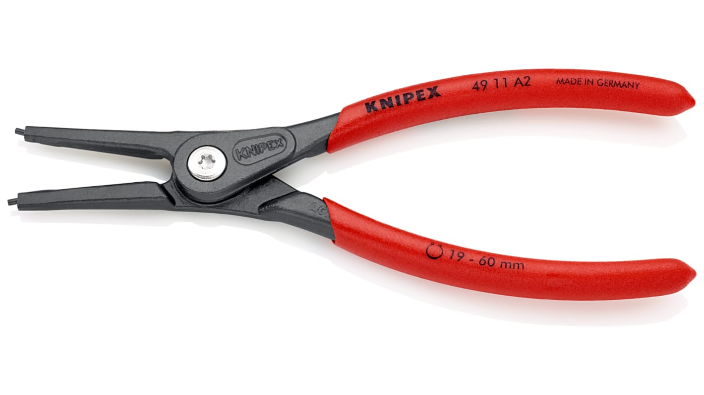 Knipex Sicherungsringzange , gebogen 180 mm 19 → 60 mm