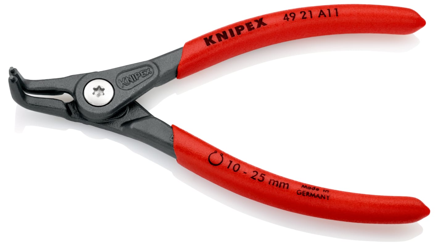 Pinze per anelli elastici Knipex in Acciaio al cromo-vanadio, lungh. 130 mm Ad angolo