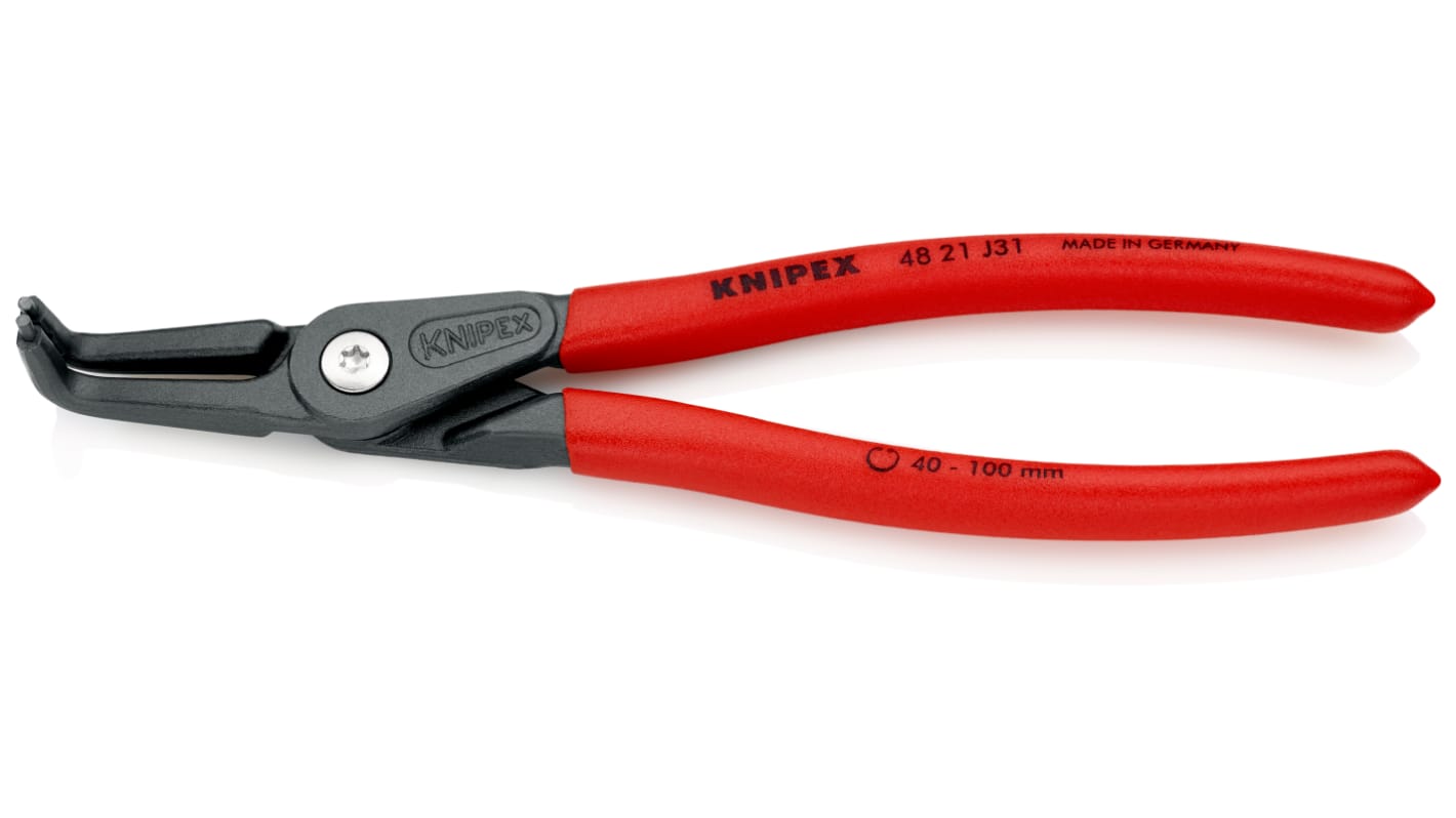 Pinze per anelli elastici Knipex in Acciaio al cromo-vanadio, lungh. 210 mm Ad angolo