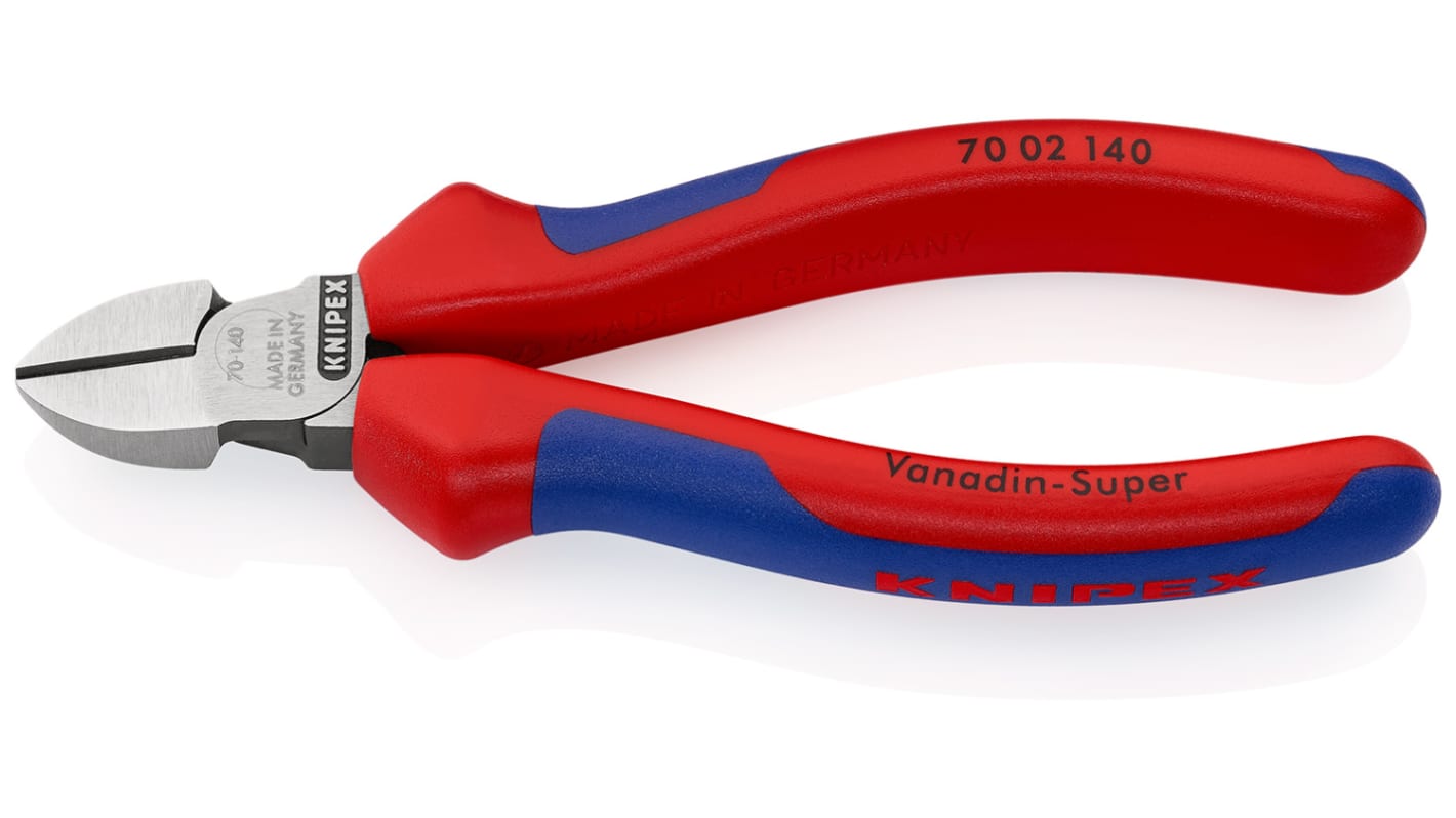 Knipex Skævbider, L: 140 mm, Kromvanadium elektrostål