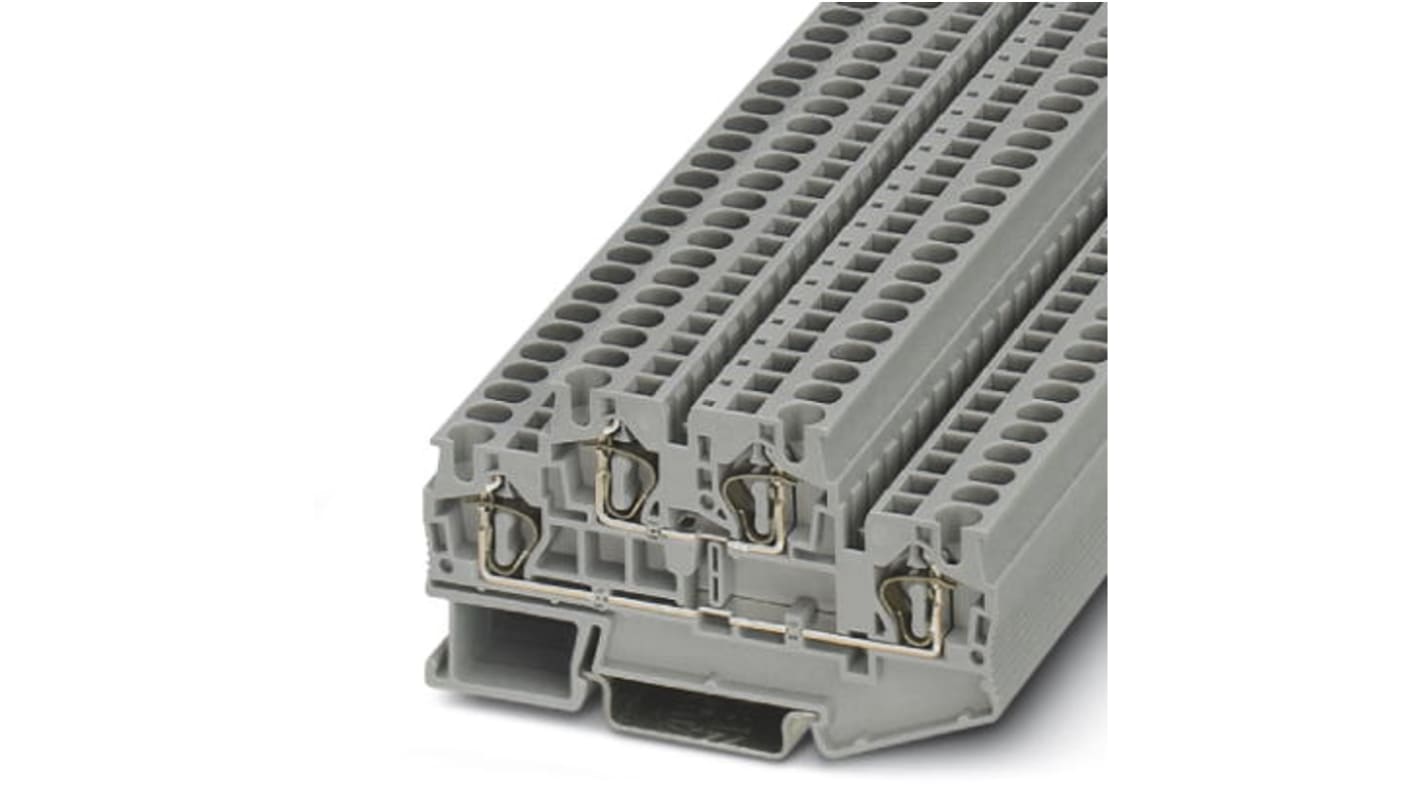 Phoenix Contact STTB 4 Series Grey Double Level Terminal Block, 0.08 → 6mm²