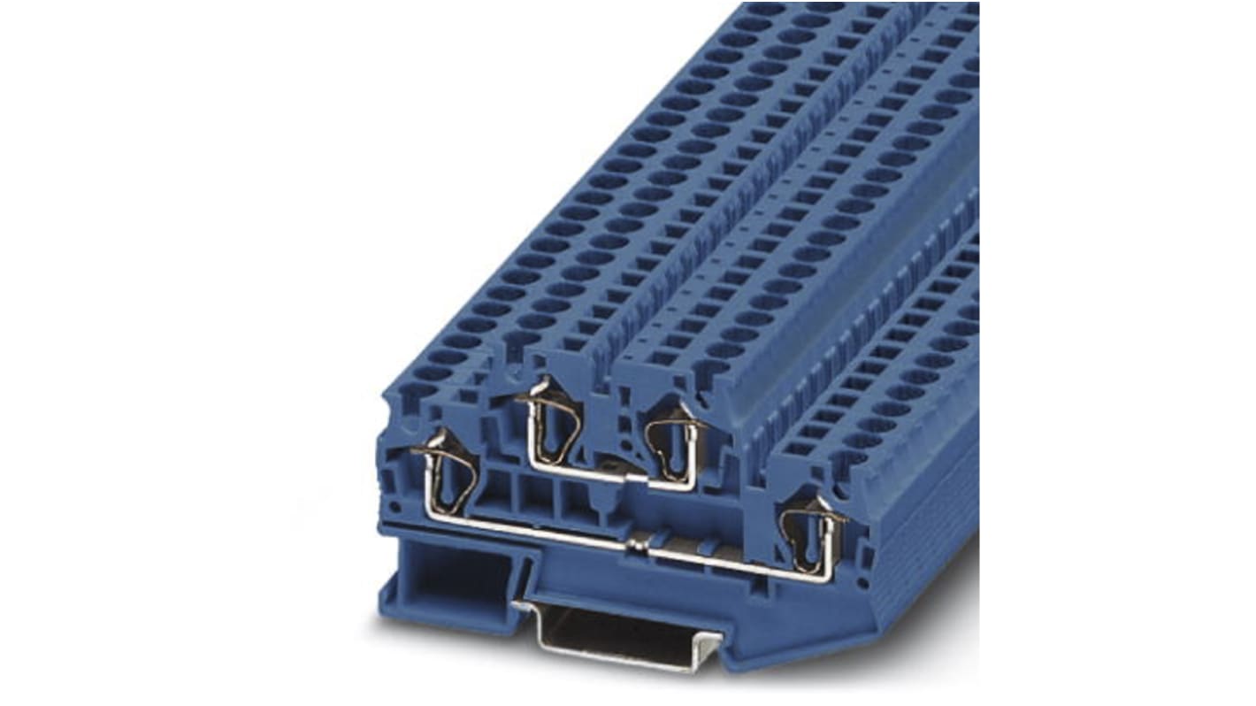 Phoenix Contact STTB 4 BU Series Blue Double Level Terminal Block, 0.08 → 6mm², Double-Level, Spring Clamp