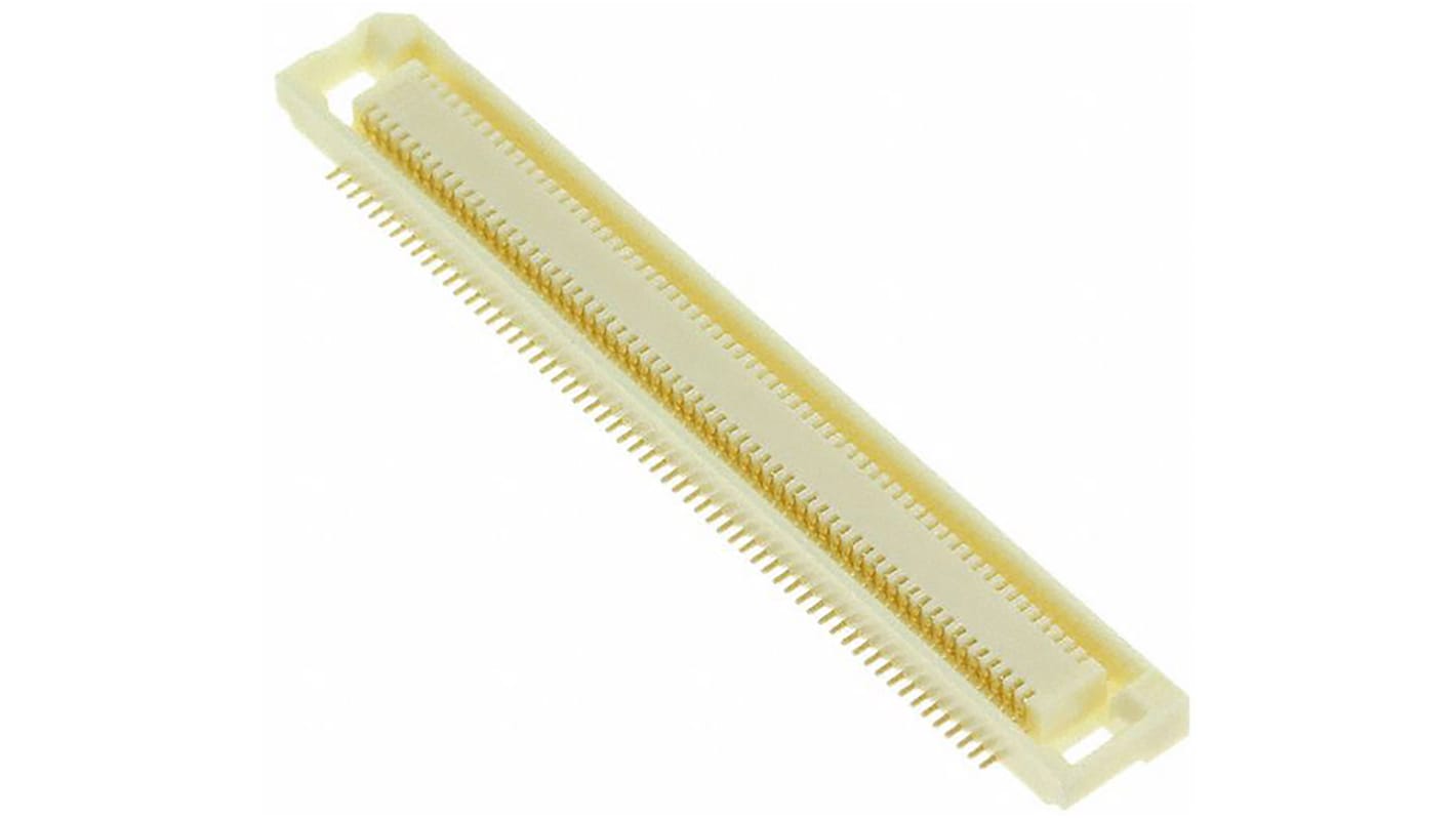 Hirose FX8 Series Straight Surface Mount PCB Socket, 120-Contact, 2-Row, 0.6mm Pitch, Solder Termination