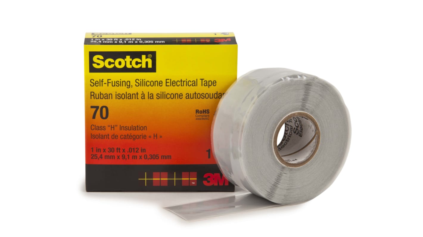 SCOTCH 70  Ruban d'isolation électrique 3M en PVC Gris 9.1m x