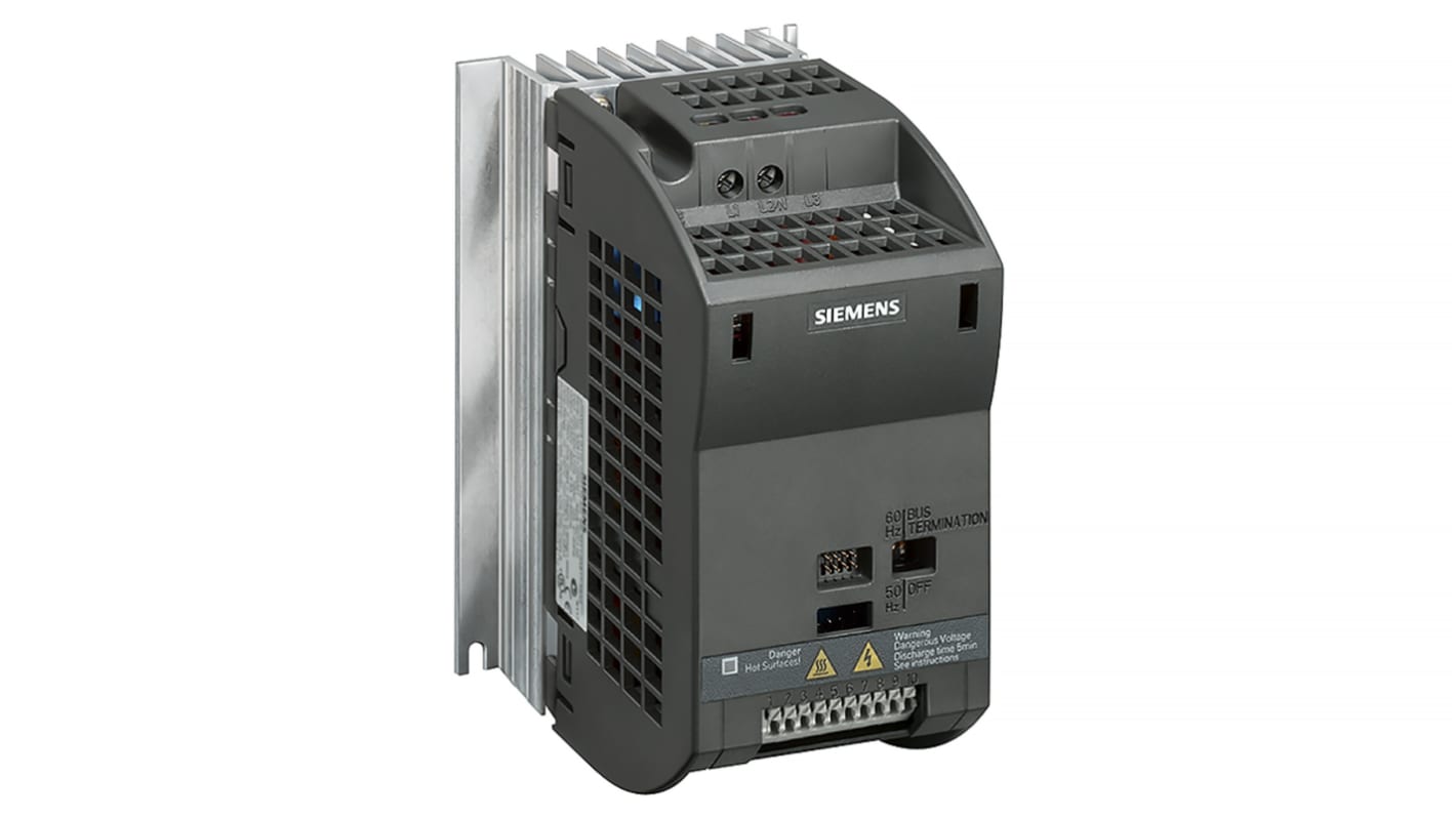 Inverter Siemens, 0,55 kW, 230 V ca, 1 fase, 0 → 550Hz