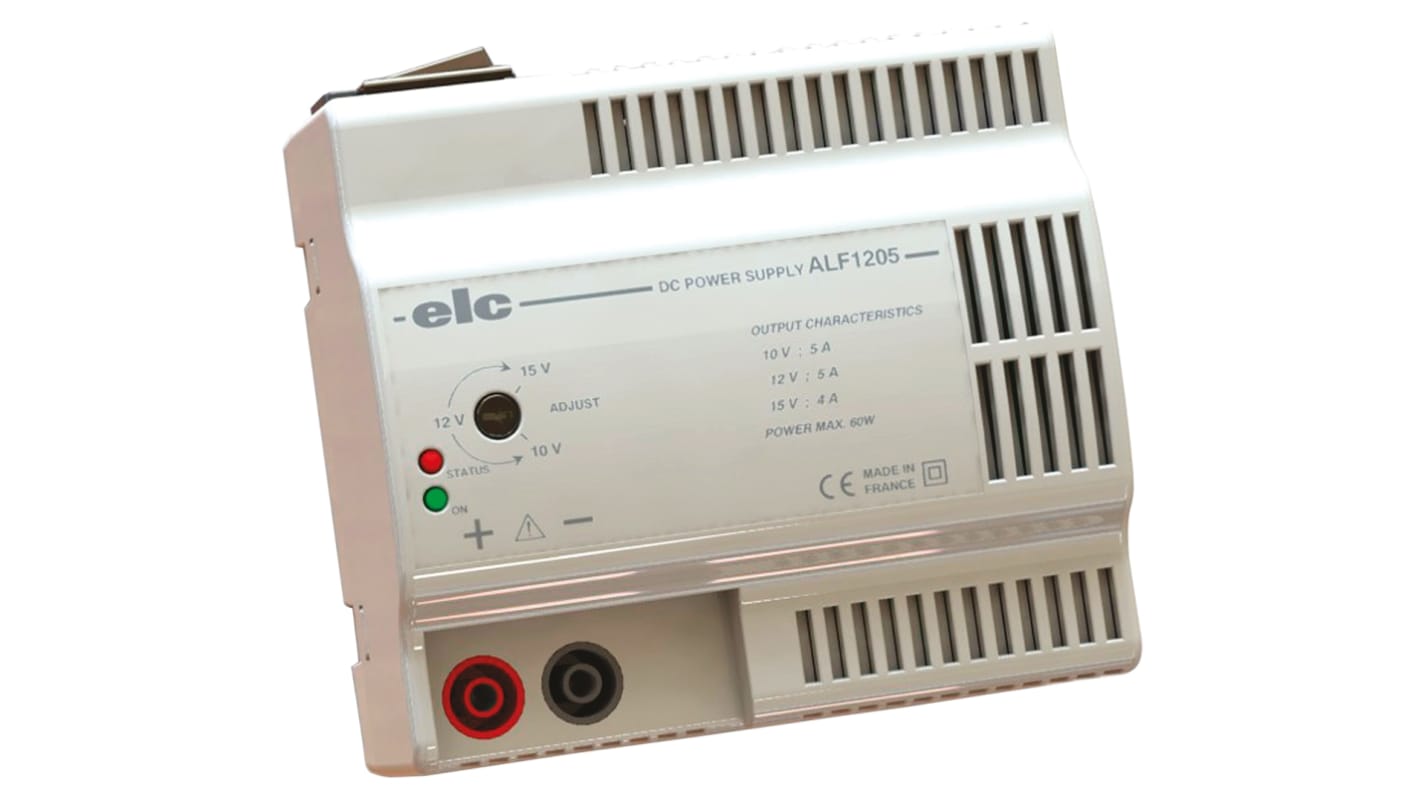 Alimentatore da banco ELC ALF1205, 1 uscita, 10V, 5A, 60W