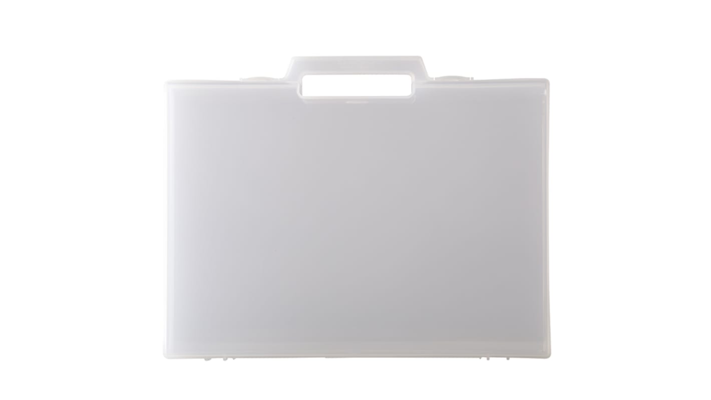 RS PRO Polypropylen Transportkoffer Transparent, Außenmaße 384 x 303 x 80mm / Innen 376 x 269 x 73mm