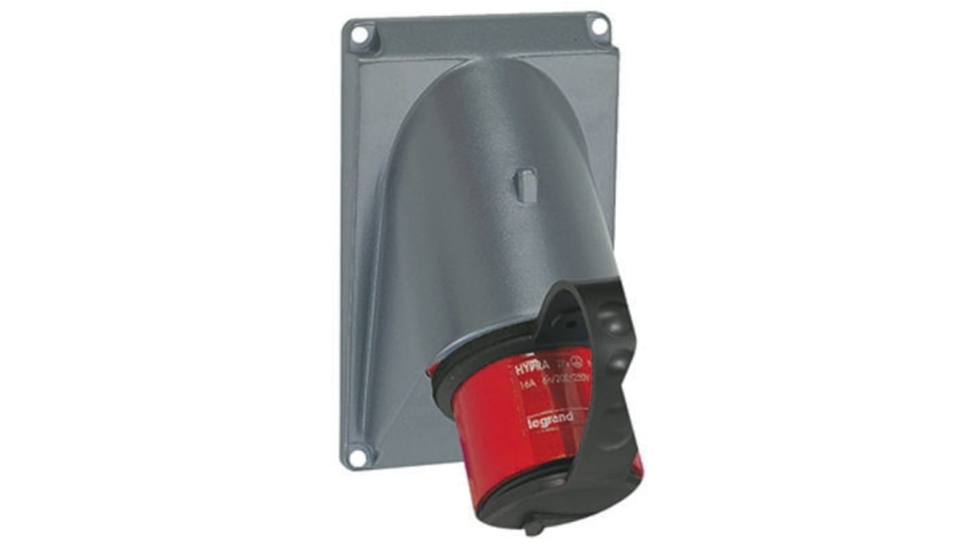 Legrand IP44 Red Wall Mount 3P + N + E Industrial Power Plug, Rated At 32A, 380 → 415 V