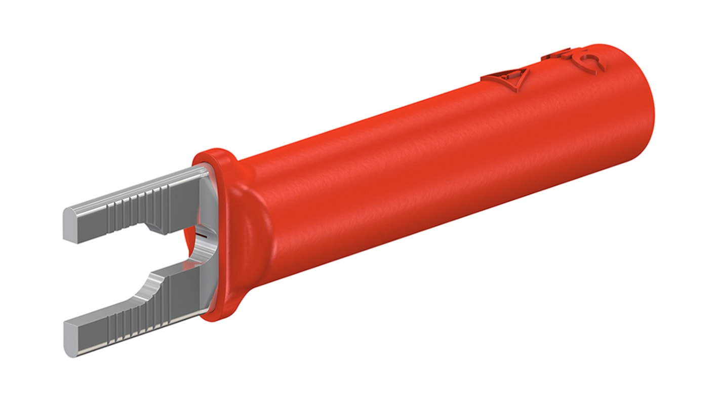 Staubli Insulated Crimp Spade Connector, Red