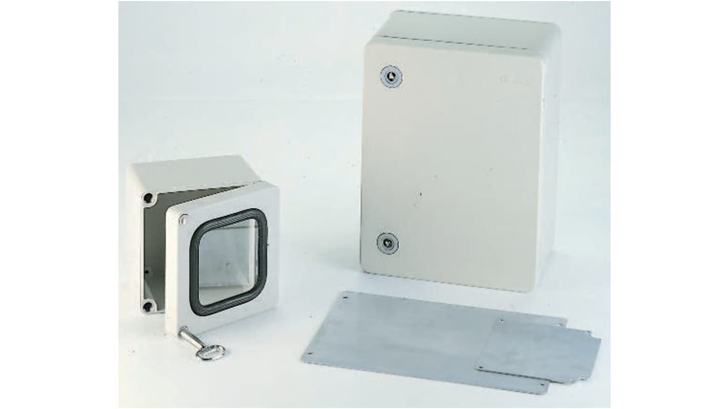 fali doboz Védelmi szint: IP65, Poliészter, Szürke, 400 x 300 x 200mm Mini Polyglas sorozat RAL 7038