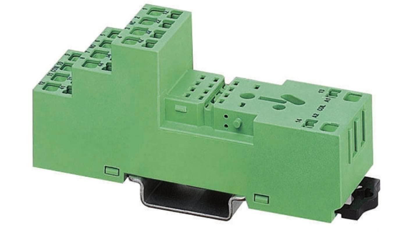 Phoenix Contact PR2-BSP 300V ac/dc DIN Rail Relay Socket, for use with PR2 Series