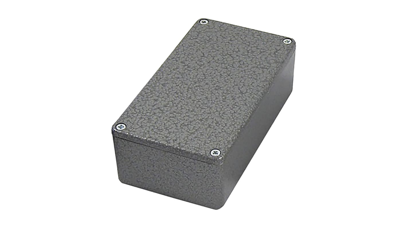 Caja CAMDENBOSS de Aluminio Presofundido Negro, 192 x 112 x 61mm, IP54, Apantallada