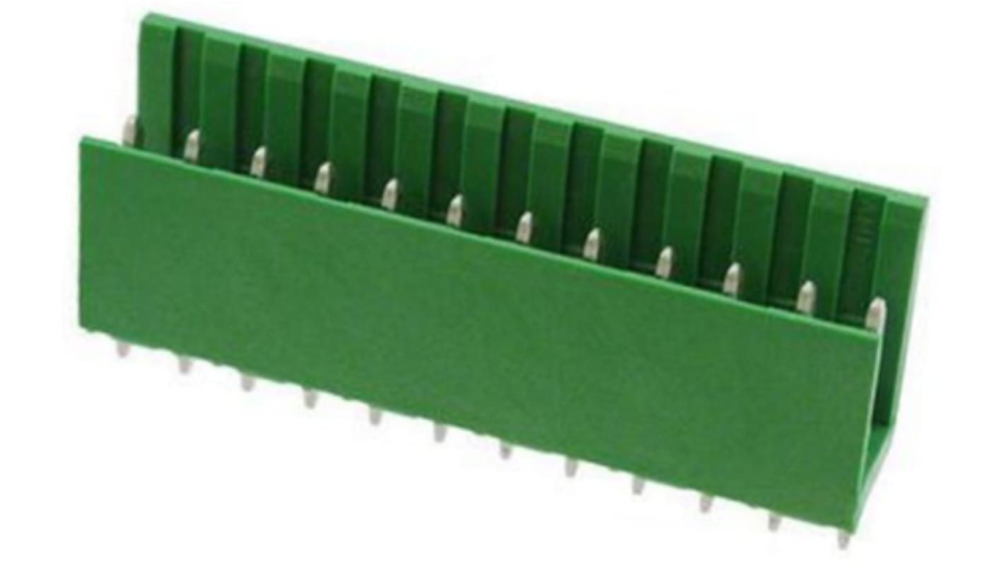 File di contatti PCB TE Connectivity, 12 vie, 1 fila, passo 3.96mm