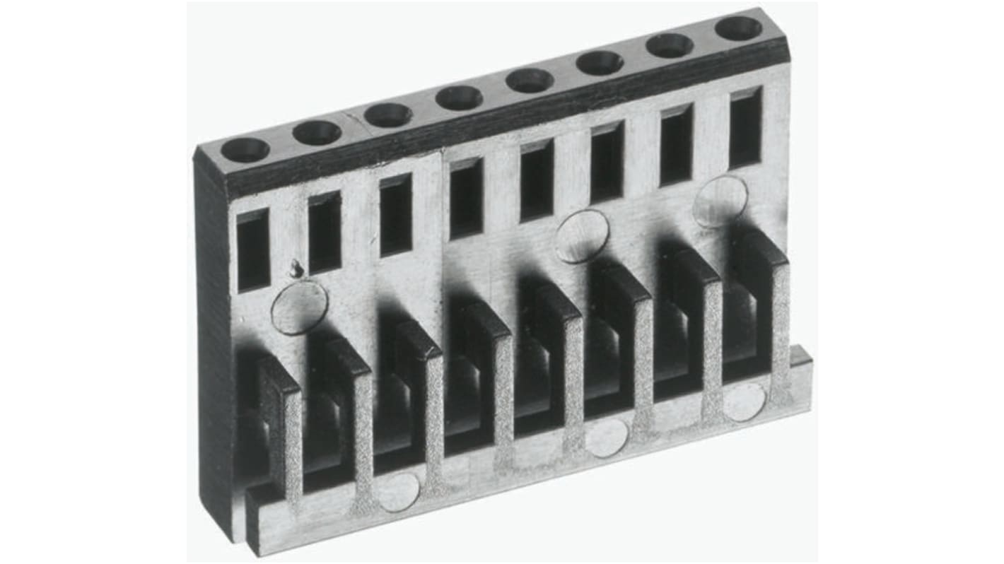 TE Connectivity AMPMODU MOD IV Steckverbindergehäuse Buchse 2.54mm, 8-polig / 2-reihig Gerade, Kabelmontage für