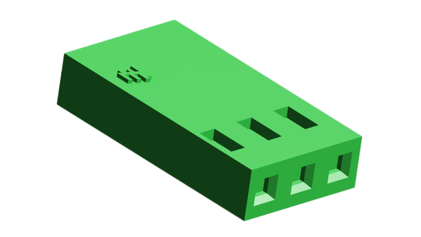 TE Connectivity, AMPMODU Mod IV Female PCB Housing, 2.54mm Pitch, 3 Way, 1 Row