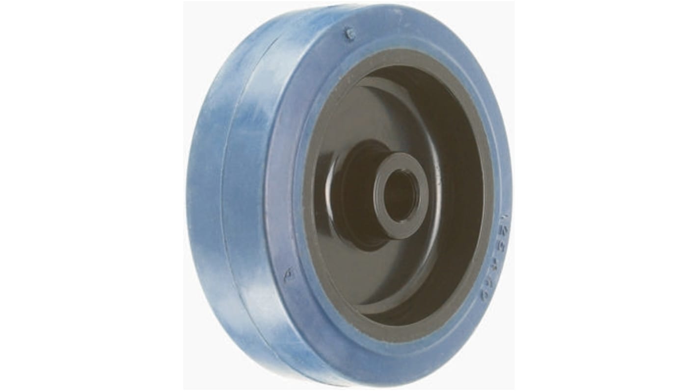 LAG Black, Blue Rubber Non-Marking, Quiet Operation, Shock Absorbing Trolley Wheel, 180kg