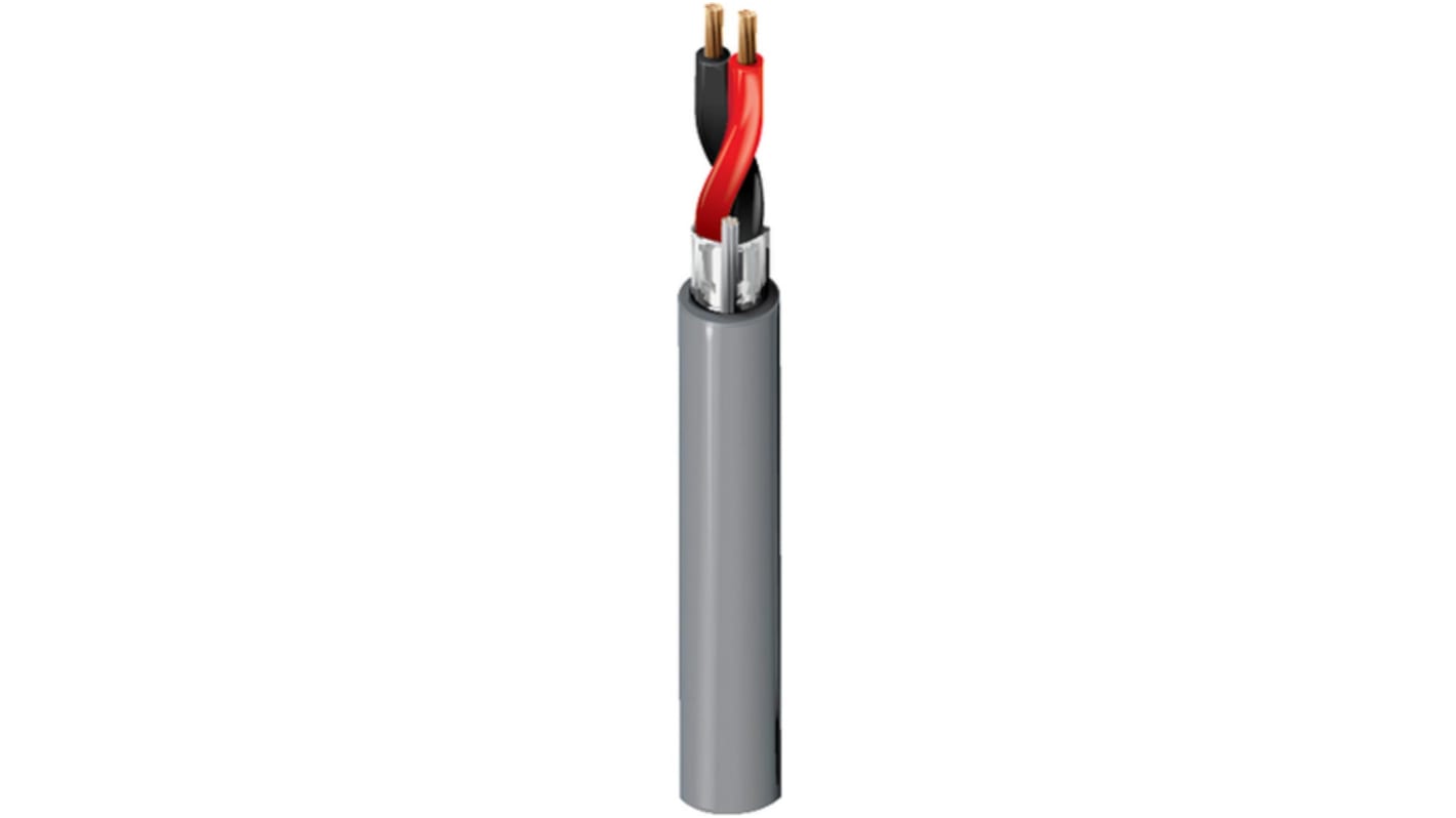 Cable de control apantallado Belden de 2 núcleos, 0,82 mm², Ø ext. 4.11mm, long. 152m, 300 V, 5 A, funda de PVC