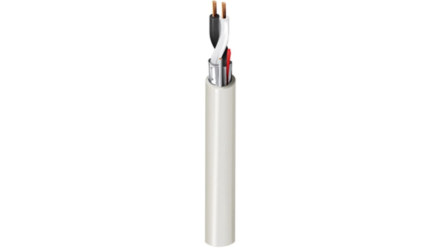 Cable de control apantallado Belden de 2 núcleos, 0,33 mm², Ø ext. 3.07mm, long. 152m, 300 V, 2,8 A, funda de PVC