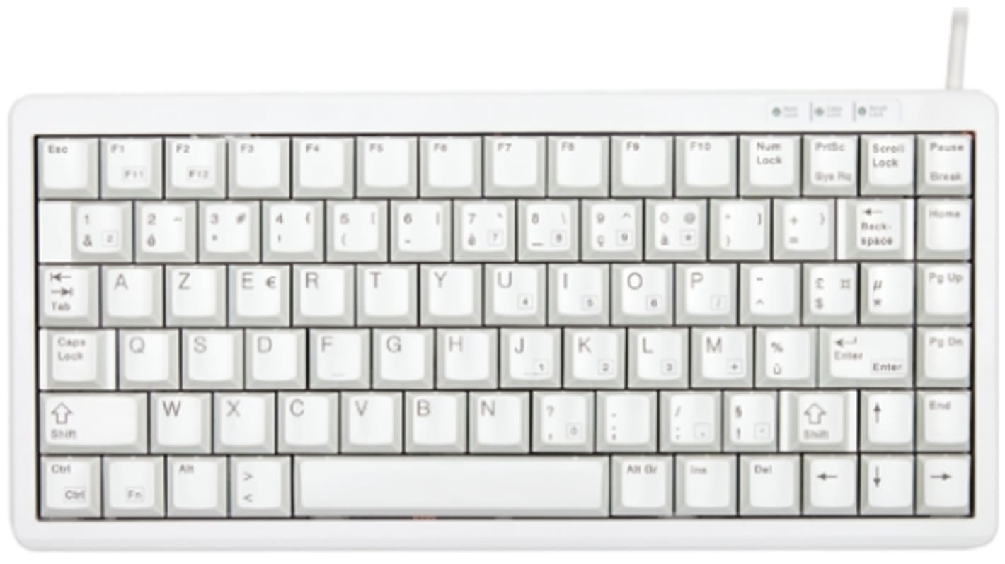 CHERRY Wired USB Compact Keyboard, AZERTY, Grey