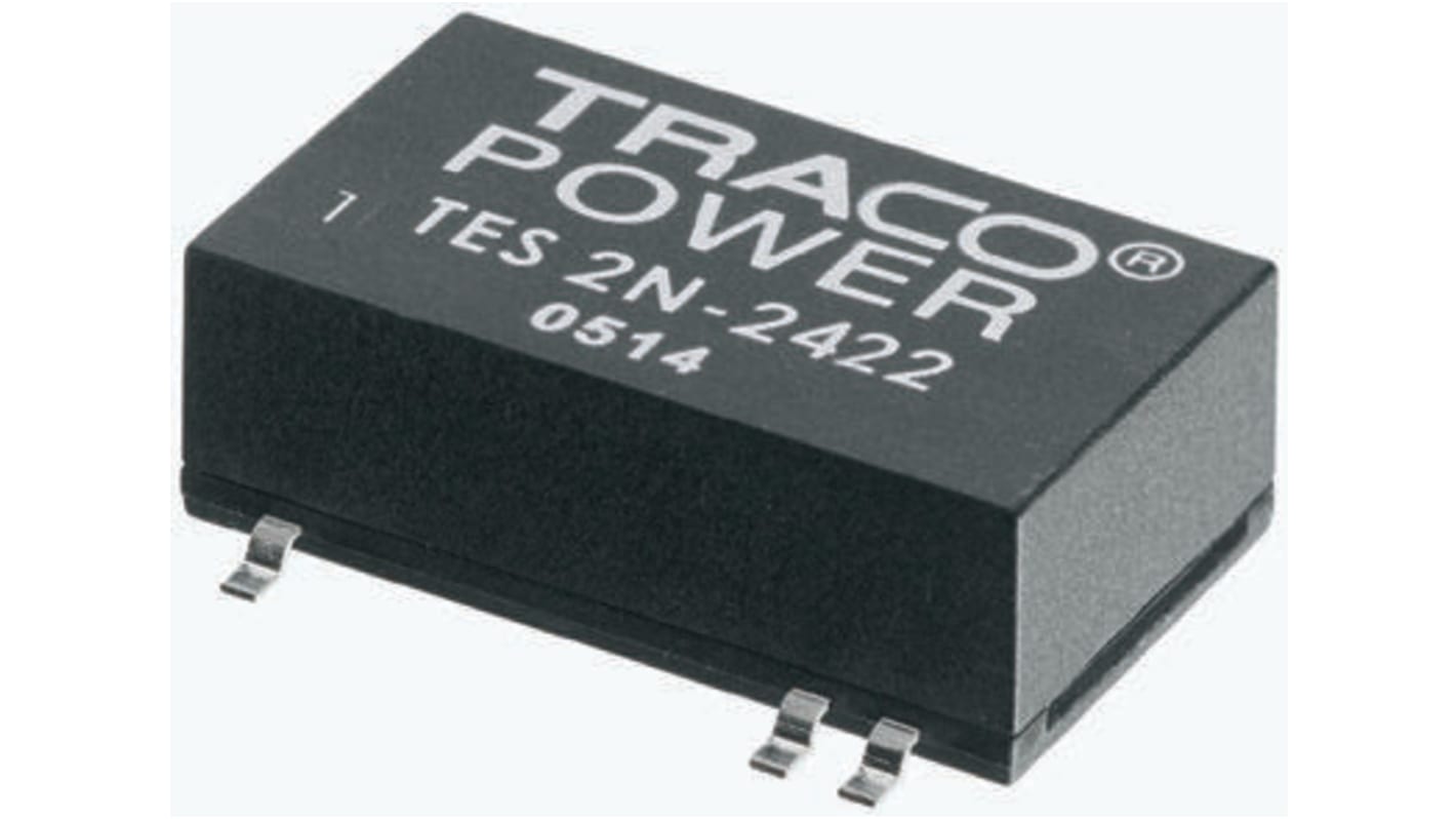 TRACOPOWER TES 2N DC-DC Converter, 12V dc/ 165mA Output, 18 → 36 V dc Input, 2W, Surface Mount, +85°C Max Temp