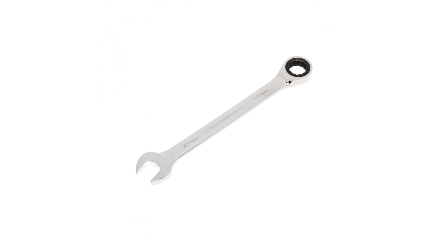 9127D GearWrench Combination Ratchet Spanner, 27mm, Metric, Double Ended, 359 mm Overall RS