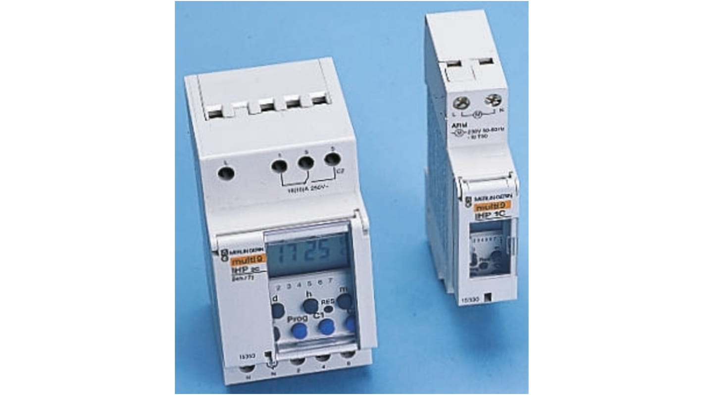 2 Channel Digital DIN Rail Time Switch, 230 V ac