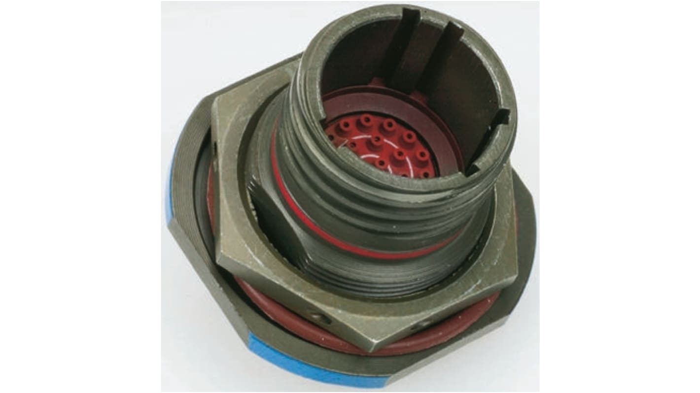Amphenol Socapex 37 Way Panel Mount MIL Spec Circular Connector Receptacle, Socket Contacts,Shell Size 15, Screw